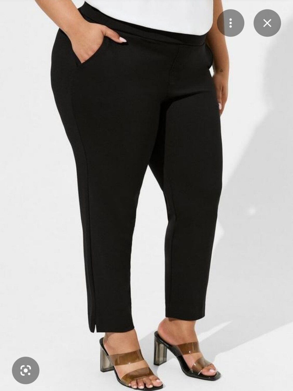 torrid Black Pleated Tapered Dress Pants